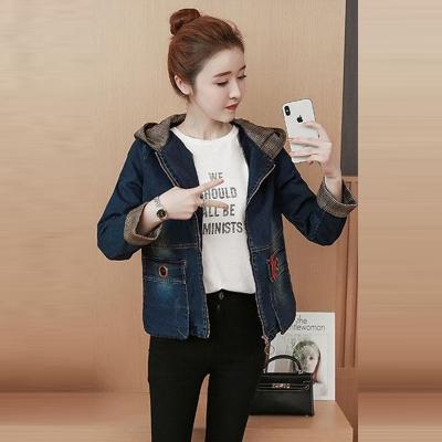 ÁO KHOÁC JEAN PHỐI NÓN CARO - NK309